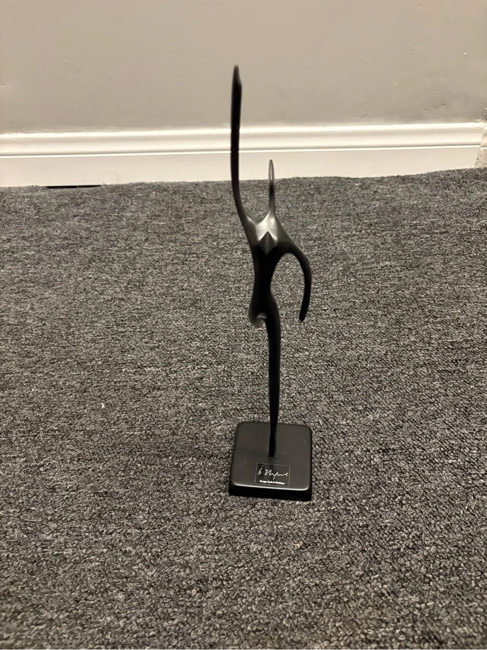 IKEA Black Abstract Dancer Sculpture